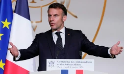 Emmanuel Macron devant les ambassadeurs français réunis à l'Elysée le 8 janvier 2026 
