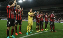 Les Niçois victorieux de Monaco dans le derby azuréen à l'Allianz Riviera, le 21 septembre 2016