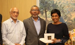 Ericka Bareigts et Sultan Chouzour, ambassadeur des Comores à l'ONU