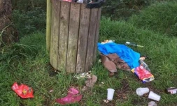 Des déchets autour des Tamarins du Maïdo