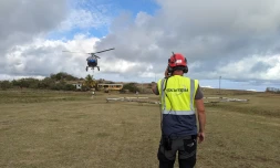 Helilagon en mission de travail aérien à Rodrigues 