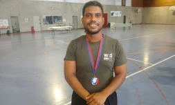 Le Port : Mathieu Leblé sur le podium du Championnat de France de canne de combat