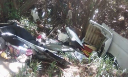 Déchèterie sauvage à ciel ouvert à Saint-Leu