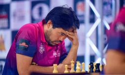 Hikaru Nakamura a établi la deuxième marque de la plus longue réflexion de l'histoire.AFP