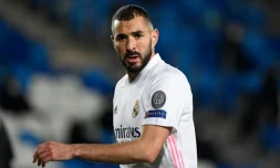 L'attaquant français du Real Karim Benzema, lors d'un match de Ligue des champions contre Mönchengladbach, le 9 décembre 2020 à Madrid