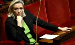 Marine Le Pen à l'Assemblée nationale, à Paris, le 10 décembre 2025 ( AFP / JULIEN DE ROSA )