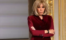 Brigitte Macron à l'Élysée le 21 mai 2025 ( POOL / Christophe PETIT TESSON )