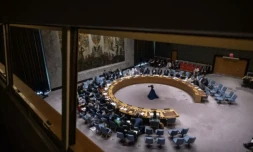 Réunion du Conseil de sécurité de l'ONU sur les dangers de la cybercriminalité le 20 juin 2024 à New York ( AFP / Yuki IWAMURA )