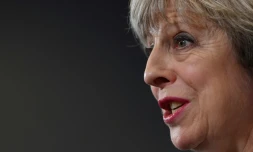 Theresa May la 7 juin 2017 à Norwich, le 7 juin 2017