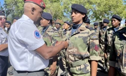 Le Port : une centaine de jeunes Réunionnais du RSMA présentés au drapeau 