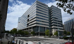 A Washington, le quartier de la Banque mondiale et du Fonds monétaire international déserté à l'heure du déjeuner, le 1er octobre 2020. Avant la pandémie, des milliers de personnes s'y pressaient chaque jour