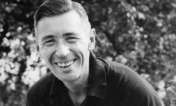 Portrait daté de 1959 du dessinateur belge Georges Remi, dit Hergé, créateur du personnage de bande dessinée "Tintin"