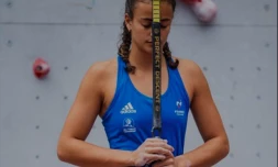 Manon Lebon championne d'escalade