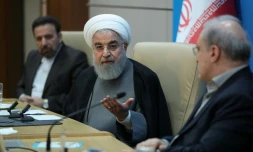 Photo obtenue auprès de la présidence iranienne montrant le président Hassan Rohani lors d'une réunion à Téhéran le 25 juin 2019