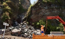 Eboulement sur route du Litttoral