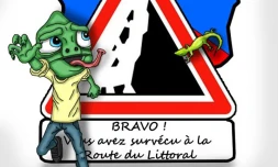 Route du littoral vue par l\'agitateur péi