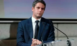 Le candidat Renaissance à la présidentielle Gabriel Attal à Paris le 14 octobre 2026