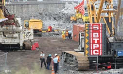 contrĂ´le sur le chantier de la route du littoral