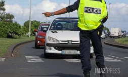 controle routier par la police nationale au Barachois 