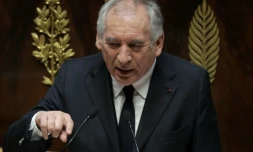 Le Premier ministre François Bayrou prononce son discours de politique générale à l'Assemblée nationale à Paris le 14 janvier 2025 ( AFP / Thomas SAMSON )