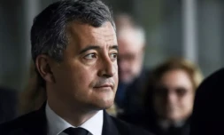Le ministre de l'Intérieur Gérald Darmanin, le 12 février 2024, à Rennes ( AFP / Sebastien SALOM-GOMIS )