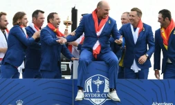 L'Europe triomphe lors de la Ryder Cup à Saint-Quentin-en-Yvelines le 30 septembre 2018