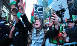Manifestation de soutien à la Palestine à New York 