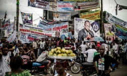 Des affiches électorales à Kinshasa, le 19 décembre 2018, pour la présidentielle en République démocratique du Congo.