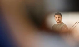 Le président ukrainien Volodymyr Zelensky, le 27 mai 2024 à Madrid