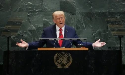 Donald Trump à la tribune des Nations Unies le 23 septembre 2025