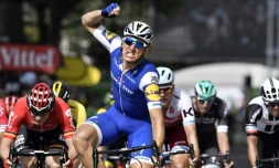 L'Allemand Marcel Kittel, vainqueur de la 6e étape du Tour de France, le 6 juillet 2017 à Troyes