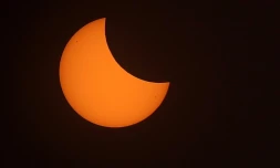 Une éclipse partielle de Soleil, le 25 octobre 2022 à Koweit City