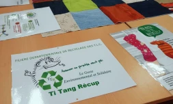 Christelle Dubos en visite chez Ti Tang Récup