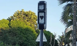 Un coeur dessiné sur un radar