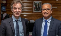Le Président du Département Cyrille Melchior et Jean-Philippe Vinquant, Directeur général de la cohésion sociale