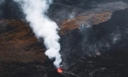 éruption du piton de la fournaise. Photo du 12 juillet 2023