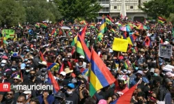 manifestation Le Mauricien