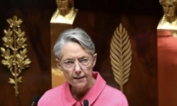 Elisabeth Borne à l'Assemblée nationale, le 23 octobre 2023 à Paris ( AFP / Bertrand GUAY )