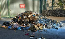 TO : un incendie s'est déclaré dans la benne à ordure dû à un déchet dangereux