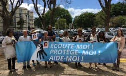 Rassemblement pour Eliana devant Palais de Justice Champ-Fleuri