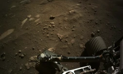 Image fournie par la Nasa montrant le rover Perseverance sur la planète Mars le 21 février 2021 ( NASA/JPL-CALTECH / Handout )