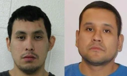Damien Sanderson (g) et Myles Sanderson, les deux suspects recherchés par la police après les attaques à l'arme blanche dans la Saskatchewan, au Canada, le 4 septembre 2022