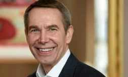 L'artiste américain Jeff Koons au ministère de la Culture à Paris, le 30 janvier 2017 