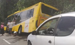 Accident, bus, route, 