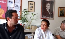 Gilles Clain de SGP Unité Police et la députée Huguette Bello se mobilisent.