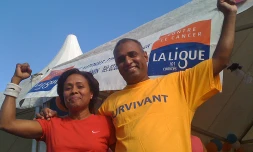 Samedi 15 mai 2010  - Complexe sportif du Port - Dominique et Jessie Atchicanon lors du relais pour la vie organisé par le comité de La Réunion de la ligue contre le cancer