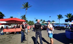 Saint-Paul : les gendarmes au contact de la population sur le marché