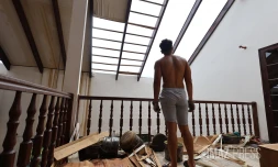 approche du cyclone Garance