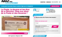 pétition "stoop aux abus de la Poste et de la douane"