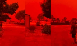 [Vidéo] Australie : le cyclone tropical Narelle teinte le ciel d'un rouge vif